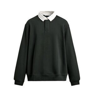 Unisex Black Polo Collar Shirt
